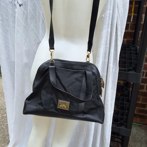 Moschino Canvas & leather logo xbody bag